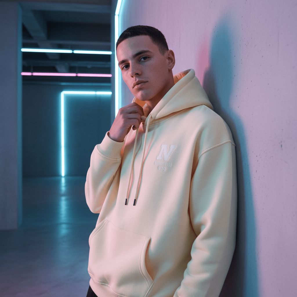 ONE VIBE Oversized Hoodie Beige - One vibe Official