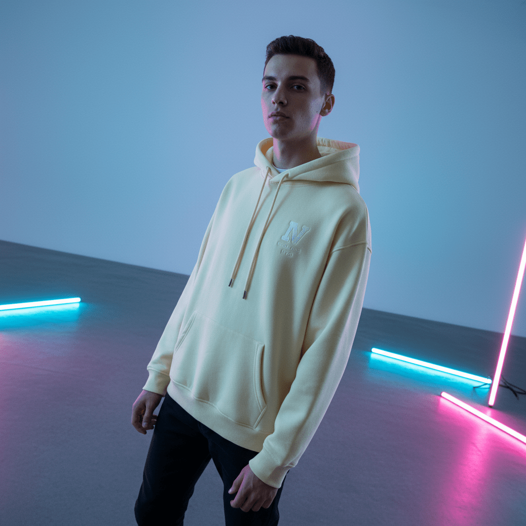 ONE VIBE Oversized Hoodie Buttercream - One vibe Official