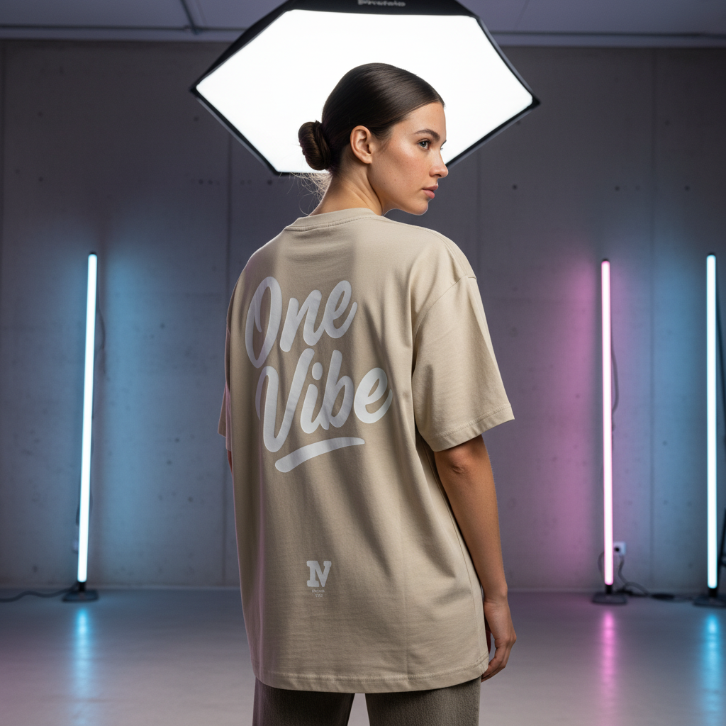 T-SHIRT oversized beige